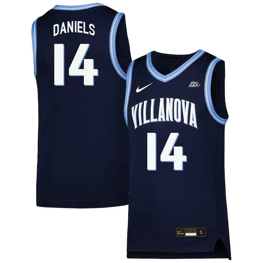 Men #14 Caleb Daniels Willanova Wildcats College 2022-23 Basketball Stitched Jerseys Sale-Navy - Click Image to Close